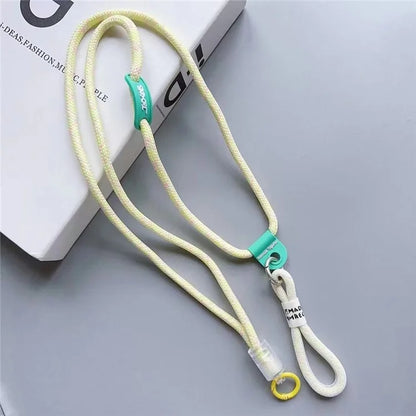 Nylon Phone Lanyard 120cm Crossbody Phone Strap 2-in-1 Short Lanyard with Tether Tab