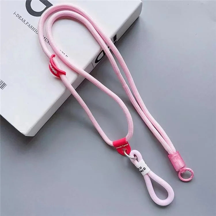 Nylon Phone Lanyard 120cm Crossbody Phone Strap 2-in-1 Short Lanyard with Tether Tab