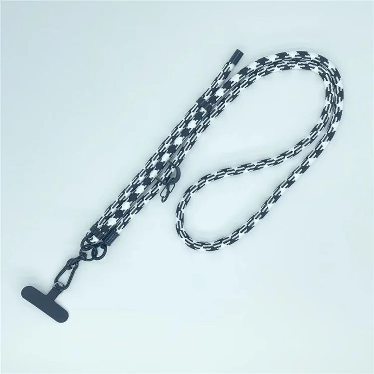 8mm Thick Phone Lanyard Pattern  Phone Crossbody Neck Strap with Tether Tab, Total Length: 135cm