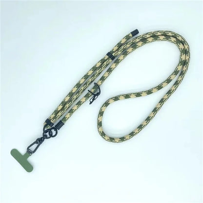 8mm Thick Phone Lanyard Pattern  Phone Crossbody Neck Strap with Tether Tab, Total Length: 135cm