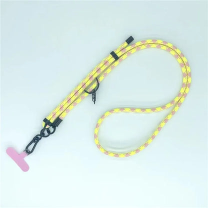 8mm Thick Phone Lanyard Pattern  Phone Crossbody Neck Strap with Tether Tab, Total Length: 135cm