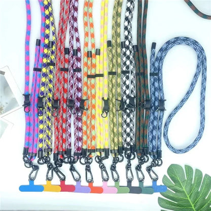 8mm Thick Phone Lanyard Pattern  Phone Crossbody Neck Strap with Tether Tab, Total Length: 135cm