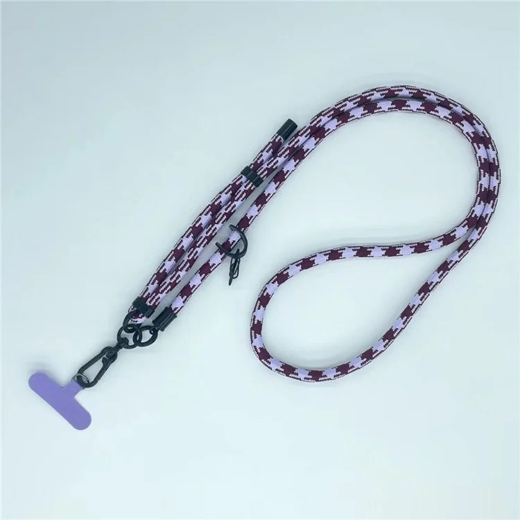 8mm Thick Phone Lanyard Pattern  Phone Crossbody Neck Strap with Tether Tab, Total Length: 135cm
