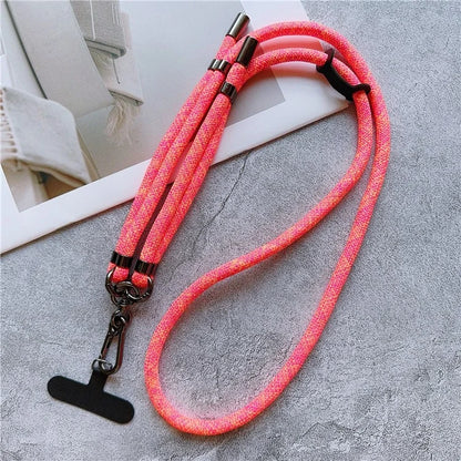 8mm Thick Phone Lanyard Adjustable Crossbody Rope Charm with Tether Tab, Total Length: 140cm