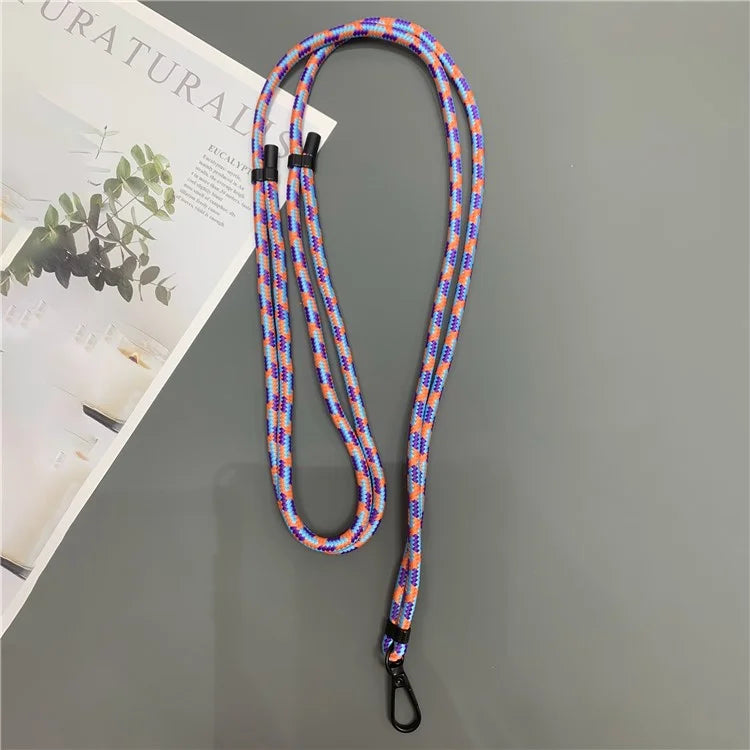 Crossbody Cell Phone Lanyard 6mm Thick Nylon Adjustable Strap with Tether Tab, Total Length: 150cm