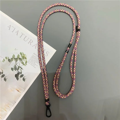Crossbody Cell Phone Lanyard 6mm Thick Nylon Adjustable Strap with Tether Tab, Total Length: 150cm