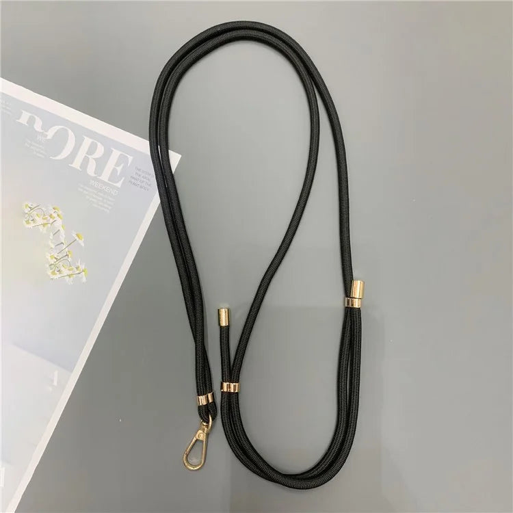 6mm Thick Rope Phone Lanyard Quick-Release Nylon Adjustable Strap with Tether Tab, Total Length: 150cm