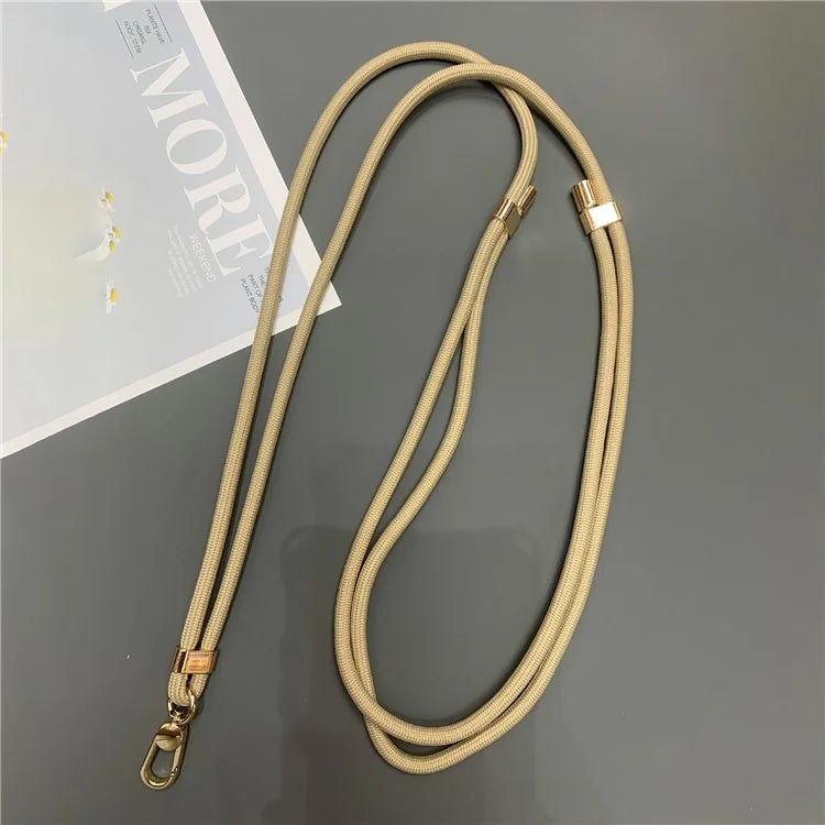 6mm Thick Rope Phone Lanyard Quick-Release Nylon Adjustable Strap with Tether Tab, Total Length: 150cm