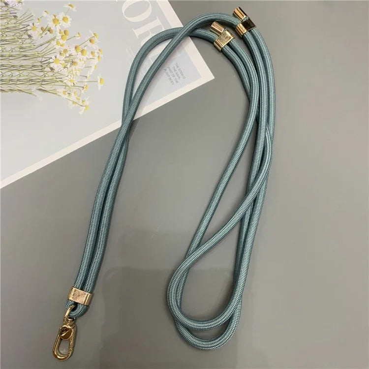 6mm Thick Rope Phone Lanyard Quick-Release Nylon Adjustable Strap with Tether Tab, Total Length: 150cm
