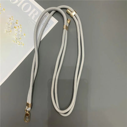 6mm Thick Rope Phone Lanyard Quick-Release Nylon Adjustable Strap with Tether Tab, Total Length: 150cm