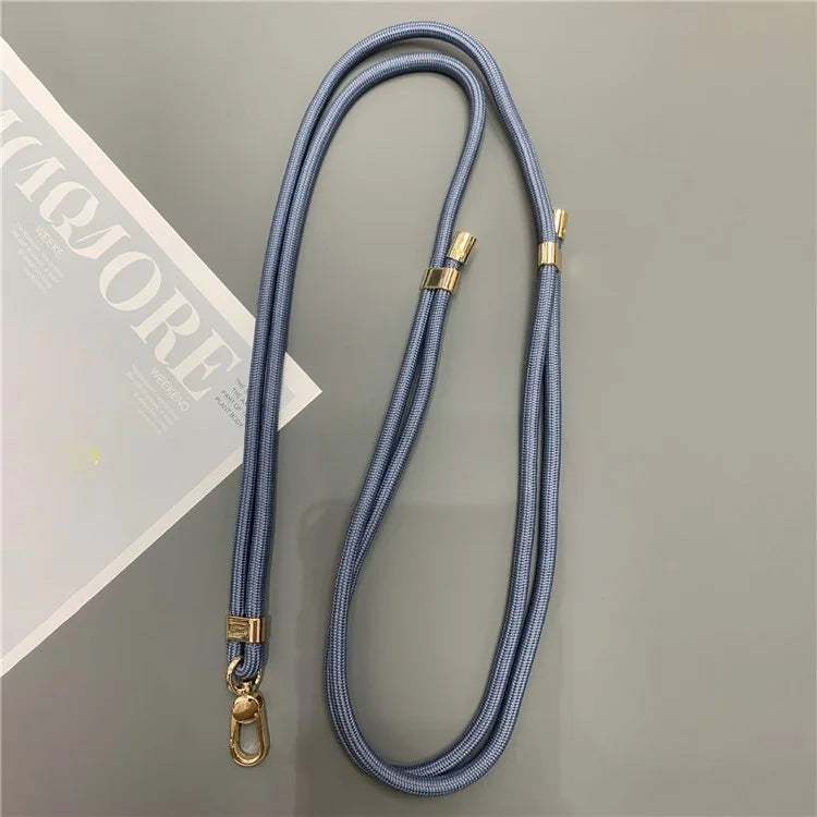 6mm Thick Rope Phone Lanyard Quick-Release Nylon Adjustable Strap with Tether Tab, Total Length: 150cm