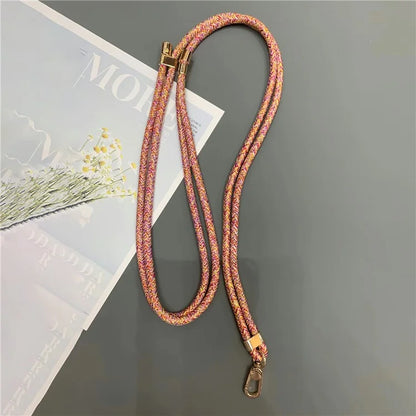 6mm Thick Rope Phone Lanyard Quick-Release Nylon Adjustable Strap with Tether Tab, Total Length: 150cm