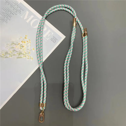 6mm Thick Rope Phone Lanyard Quick-Release Nylon Adjustable Strap with Tether Tab, Total Length: 150cm