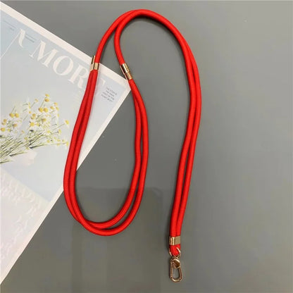 6mm Thick Rope Phone Lanyard Quick-Release Nylon Adjustable Strap with Tether Tab, Total Length: 150cm