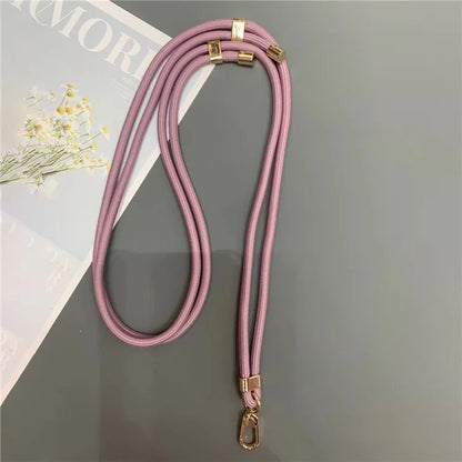 6mm Thick Rope Phone Lanyard Quick-Release Nylon Adjustable Strap with Tether Tab, Total Length: 150cm