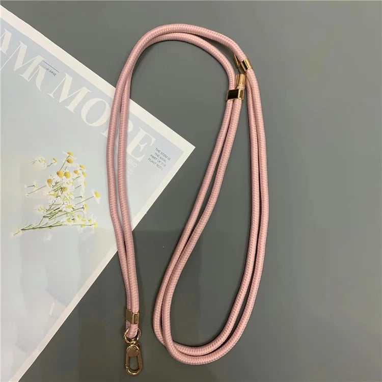 6mm Thick Rope Phone Lanyard Quick-Release Nylon Adjustable Strap with Tether Tab, Total Length: 150cm