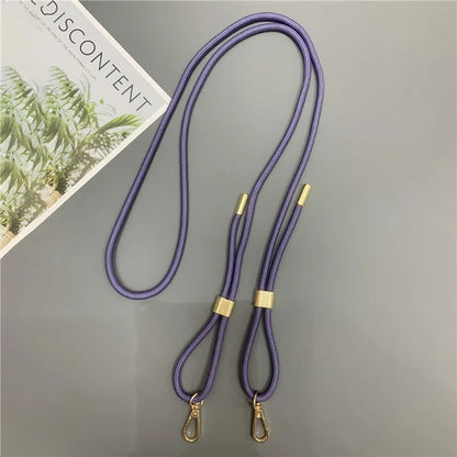 6mm Thick Nylon Phone Lanyard Dual-Side Adjustable Crossbody Strap with Tether Tab, Total Length: 150cm