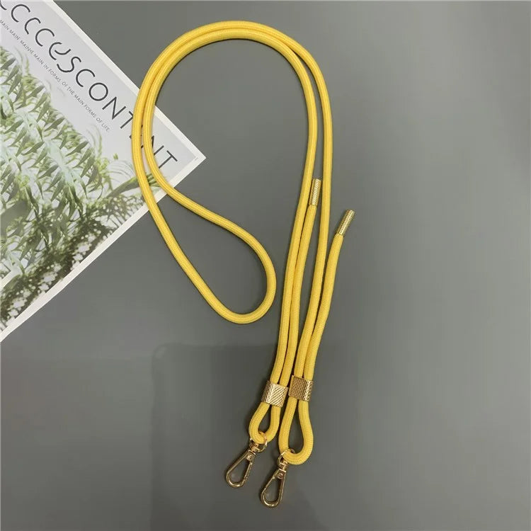 6mm Thick Nylon Phone Lanyard Dual-Side Adjustable Crossbody Strap with Tether Tab, Total Length: 150cm