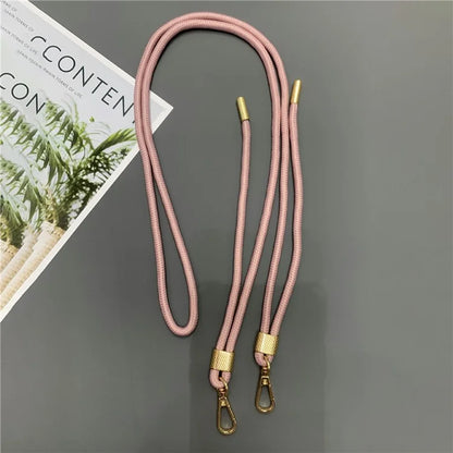 6mm Thick Nylon Phone Lanyard Dual-Side Adjustable Crossbody Strap with Tether Tab, Total Length: 150cm
