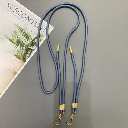 6mm Thick Nylon Phone Lanyard Dual-Side Adjustable Crossbody Strap with Tether Tab, Total Length: 150cm
