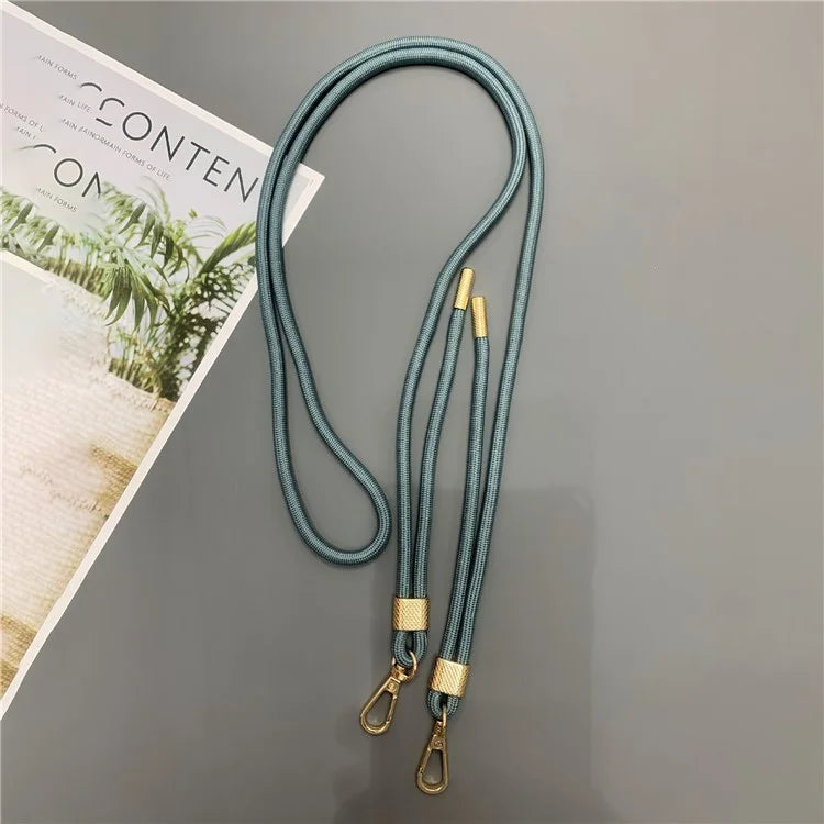 6mm Thick Nylon Phone Lanyard Dual-Side Adjustable Crossbody Strap with Tether Tab, Total Length: 150cm
