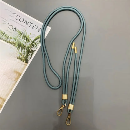 6mm Thick Nylon Phone Lanyard Dual-Side Adjustable Crossbody Strap with Tether Tab, Total Length: 150cm