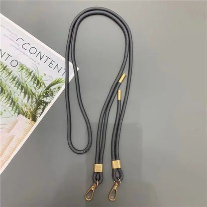 6mm Thick Nylon Phone Lanyard Dual-Side Adjustable Crossbody Strap with Tether Tab, Total Length: 150cm