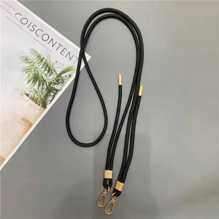 6mm Thick Nylon Phone Lanyard Dual-Side Adjustable Crossbody Strap with Tether Tab, Total Length: 150cm