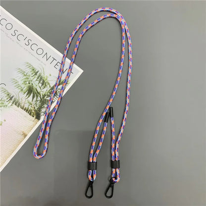 6mm Thick Phone Lanyard Nylon Dual-Side Adjustable Anti-Theft Crossbody Strap with Tether Tab, Total Length: 150cm
