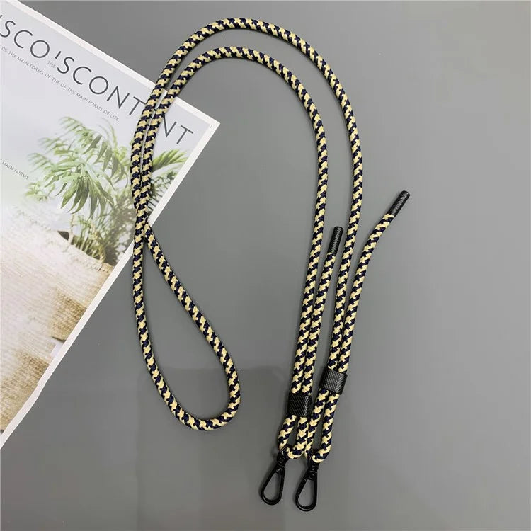 6mm Thick Phone Lanyard Nylon Dual-Side Adjustable Anti-Theft Crossbody Strap with Tether Tab, Total Length: 150cm