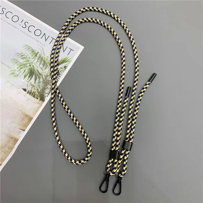 6mm Thick Phone Lanyard Nylon Dual-Side Adjustable Anti-Theft Crossbody Strap with Tether Tab, Total Length: 150cm
