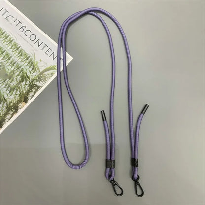 6mm Thick Phone Lanyard Nylon Dual-Side Adjustable Anti-Theft Crossbody Strap with Tether Tab, Total Length: 150cm