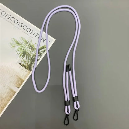 6mm Thick Phone Lanyard Nylon Dual-Side Adjustable Anti-Theft Crossbody Strap with Tether Tab, Total Length: 150cm