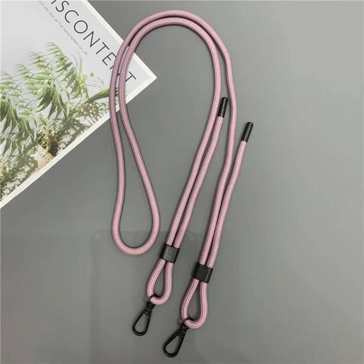 6mm Thick Phone Lanyard Nylon Dual-Side Adjustable Anti-Theft Crossbody Strap with Tether Tab, Total Length: 150cm