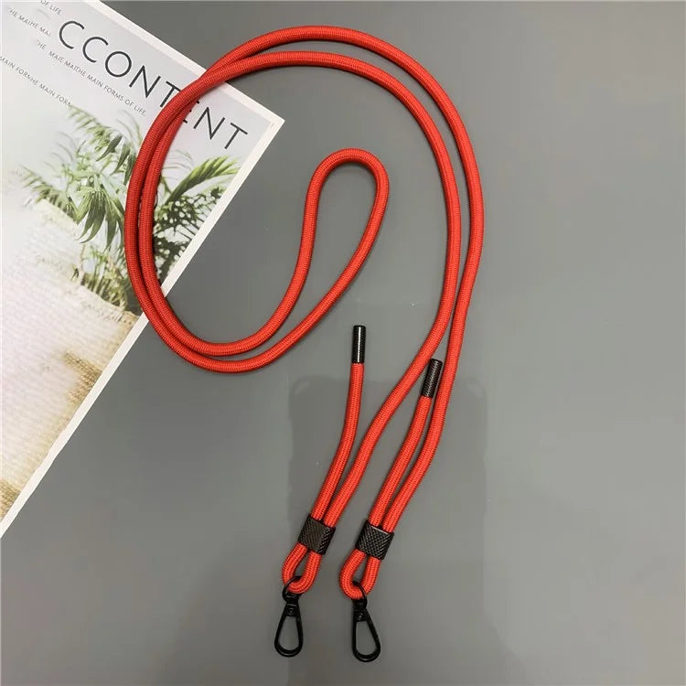 6mm Thick Phone Lanyard Nylon Dual-Side Adjustable Anti-Theft Crossbody Strap with Tether Tab, Total Length: 150cm