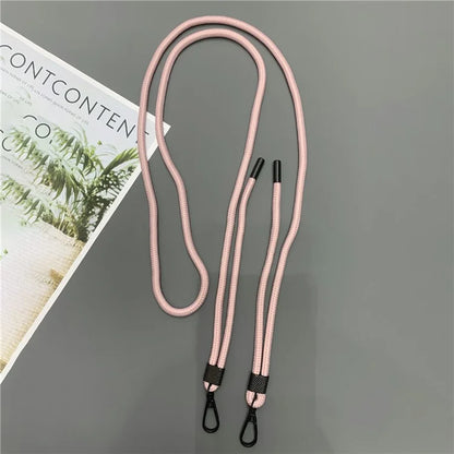 6mm Thick Phone Lanyard Nylon Dual-Side Adjustable Anti-Theft Crossbody Strap with Tether Tab, Total Length: 150cm