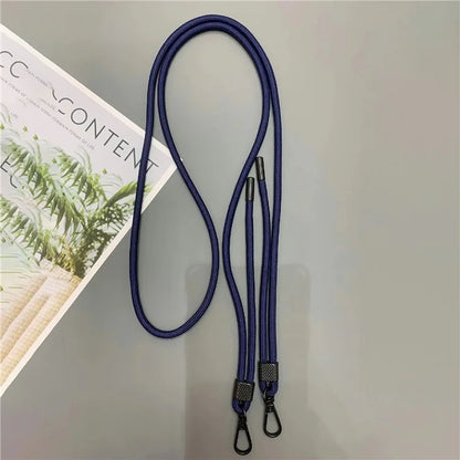 6mm Thick Phone Lanyard Nylon Dual-Side Adjustable Anti-Theft Crossbody Strap with Tether Tab, Total Length: 150cm