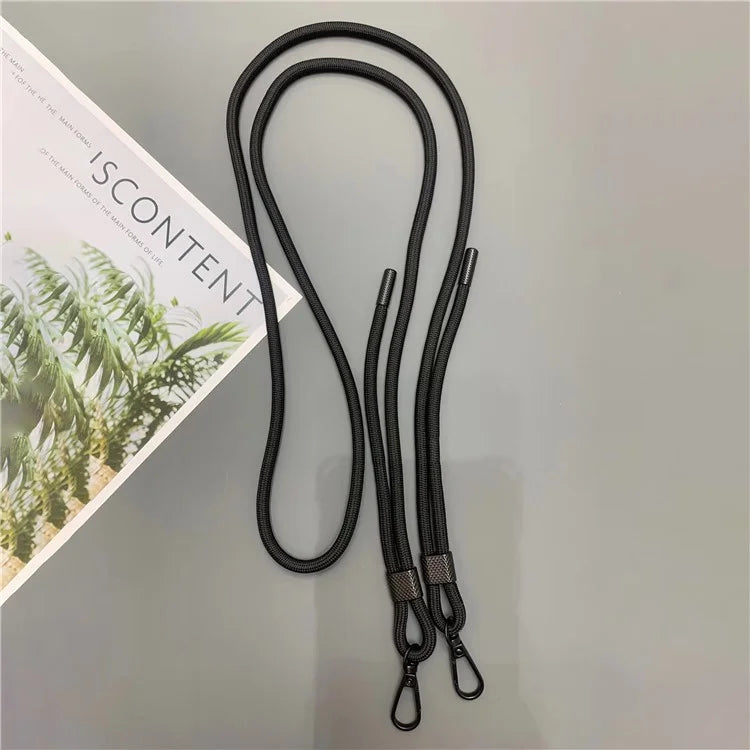 6mm Thick Phone Lanyard Nylon Dual-Side Adjustable Anti-Theft Crossbody Strap with Tether Tab, Total Length: 150cm