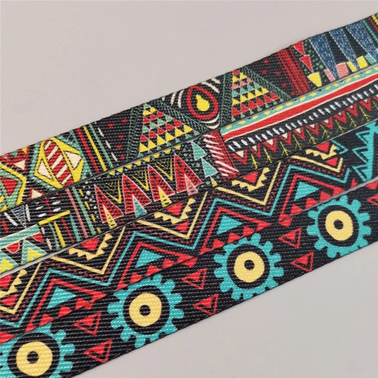 Crossbody Phone Lanyard Ethnic Style Nylon Phone Strap with Tether Tab + Hanging Ropes, Total Length: 120cm