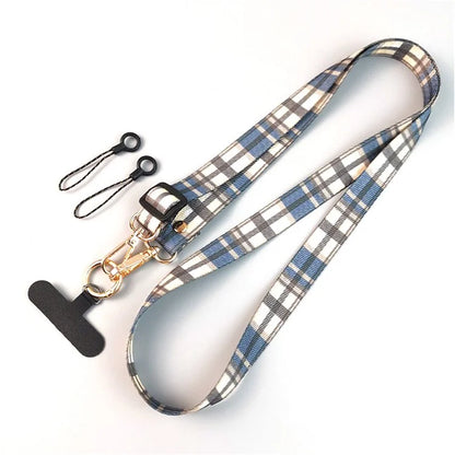 Crossbody Phone Lanyard Ethnic Style Nylon Phone Strap with Tether Tab + Hanging Ropes, Total Length: 120cm