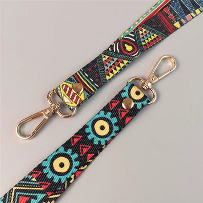 Phone Lanyard Ethnic Style Nylon Phone Neck Phone Charm with Tether Tab + Hanging Rope, Folded Length: 40cm