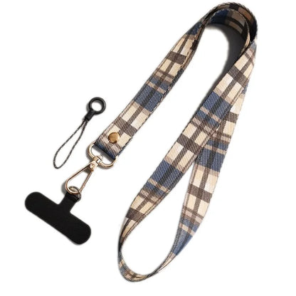 Phone Lanyard Ethnic Style Nylon Phone Neck Phone Charm with Tether Tab + Hanging Rope, Folded Length: 40cm