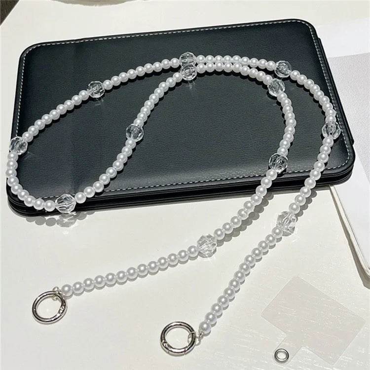 Beaded Phone Lanyard Crossbody 1.2m Anti-Lost Phone Charm Chains with Tether Tab