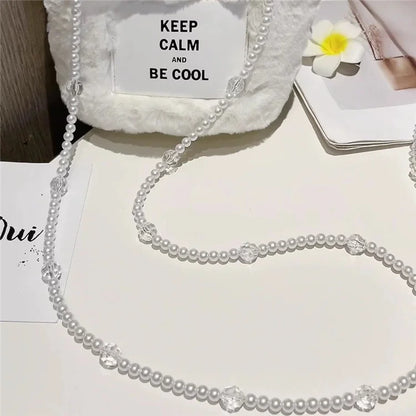 Beaded Phone Lanyard Crossbody 1.2m Anti-Lost Phone Charm Chains with Tether Tab