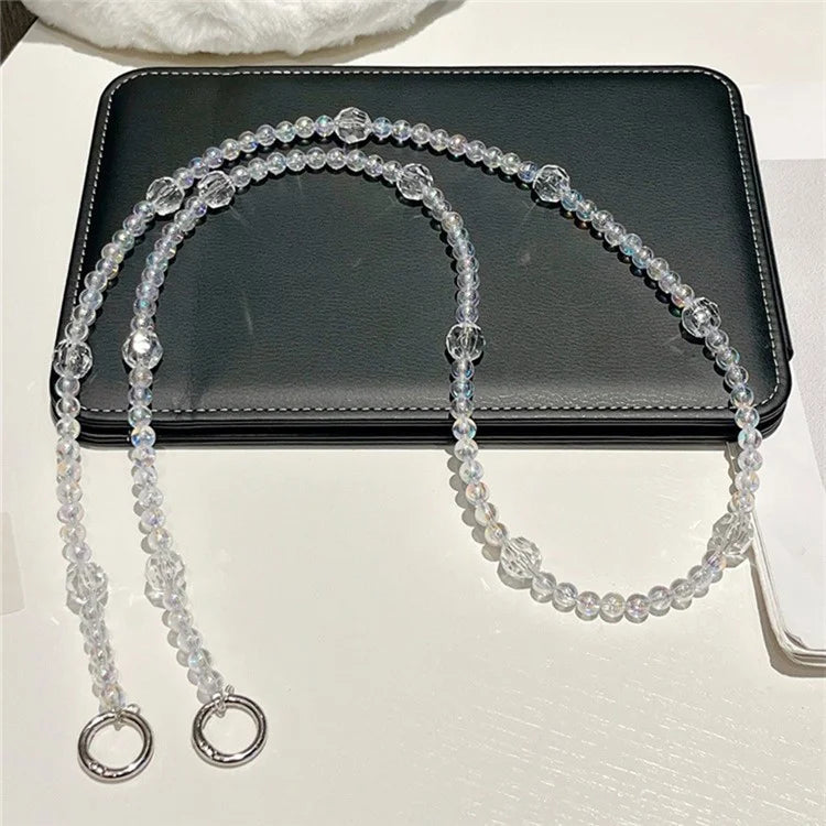 Beaded Phone Lanyard Crossbody 1.2m Anti-Lost Phone Charm Chains with Tether Tab