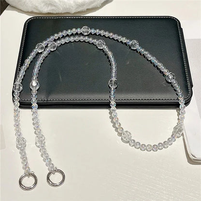 Beaded Phone Lanyard Crossbody 1.2m Anti-Lost Phone Charm Chains with Tether Tab