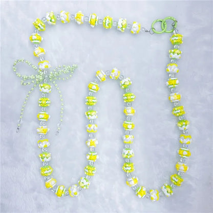 Acrylic Beaded Phone Lanyard Crossbody 120cm Anti-Lost Phone Charm Chains with Tether Tab
