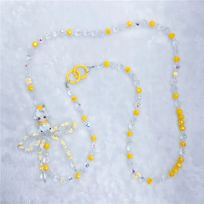 Beaded Phone Chain Strap 120cm Doll Shoulder Crossbody Lanyard with Tether Tab