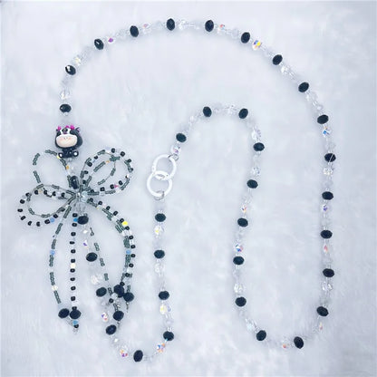 Beaded Phone Chain Strap 120cm Doll Shoulder Crossbody Lanyard with Tether Tab