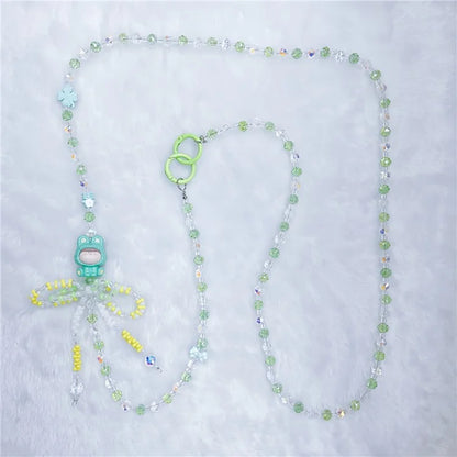 Beaded Phone Chain Strap 120cm Doll Shoulder Crossbody Lanyard with Tether Tab